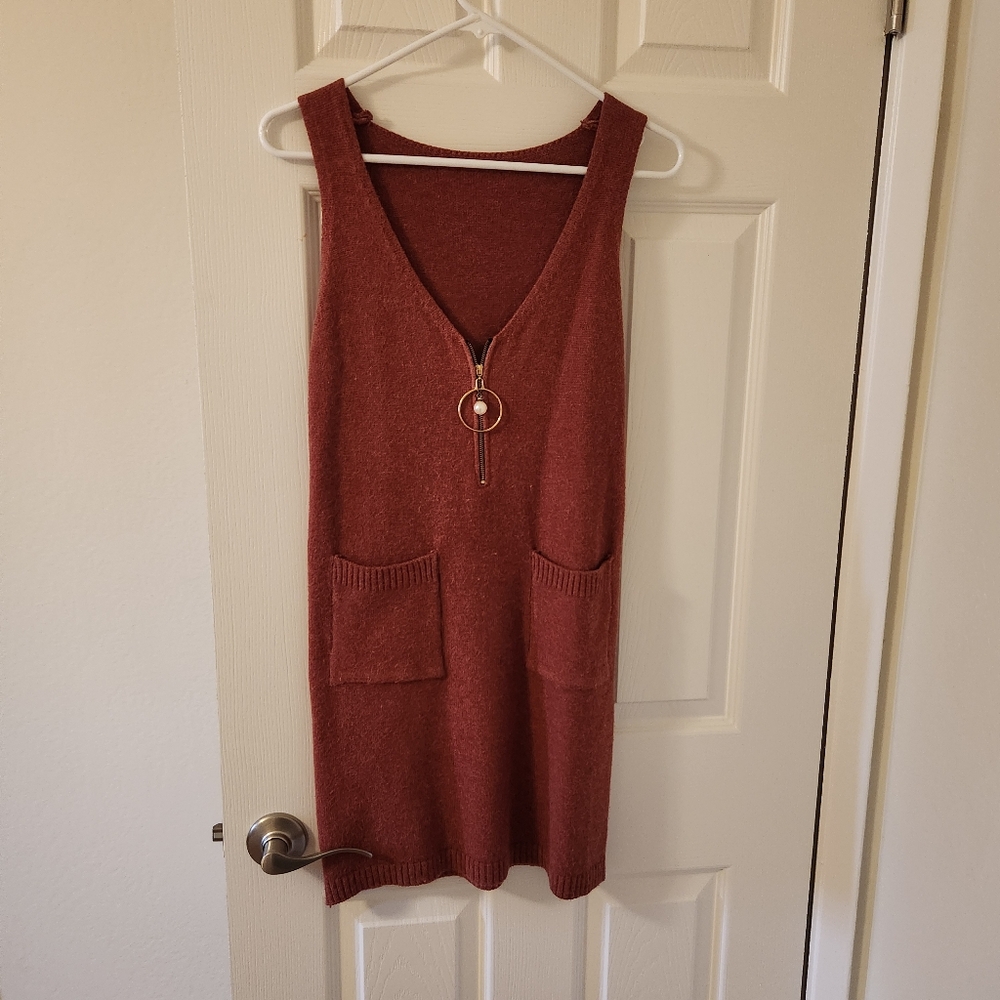 Knit Pinafore Dress Small